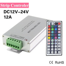 12V-24V DC 12A 144W 44Key LED controlador remoto IR para RGB LED Strip 5050 3528 Led Driver